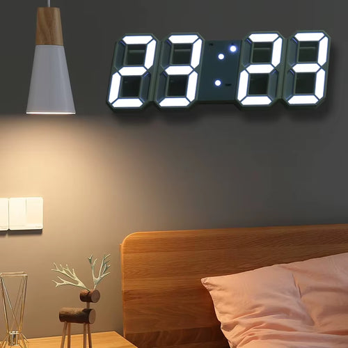 LED Digital Wall Clock Alarm Date Temperature Automatic Backlight Table Desktop Home Decoration Stand Hang Clocks